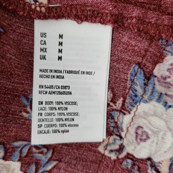 American Eagle Outfitters Brown Floral Short Dress Size Medium NWT - Picture 5 of 16